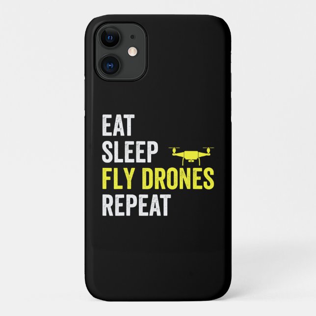Funda De Case-Mate Para iPhone Comer Sleep Fly Drones Repetir Drone Pilot Quadcop (Reverso)