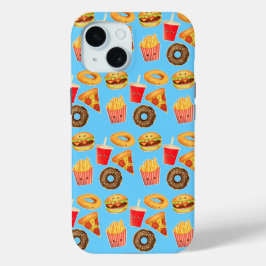 Funda Para iPhone 15 Comida chatarra kawaii