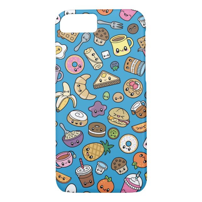 Funda De Case-Mate Para iPhone Comida de desayuno linda (Reverso)