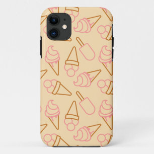 Funda Para iPhone 11 Comida de verano con contornos de helado de contor