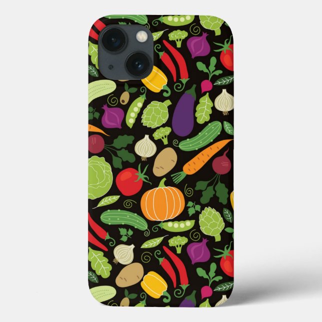 Funda De Case-Mate Para iPhone Comida en un fondo negro (Reverso)