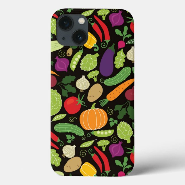 Funda De Case-Mate Para iPhone Comida en un fondo negro (Reverso)