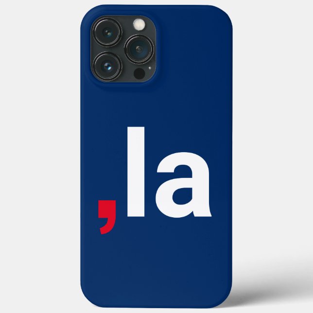 Funda De Case-Mate Para iPhone Comma La kamala pronunciación divertida rojo blanc (Reverso )