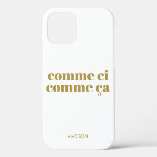 Funda Para iPhone 12 Comme ci comme ça Divertido francés diciendo olivo