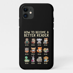 Funda Para iPhone 11 Cómo convertirse en un mejor lector Libro Animales