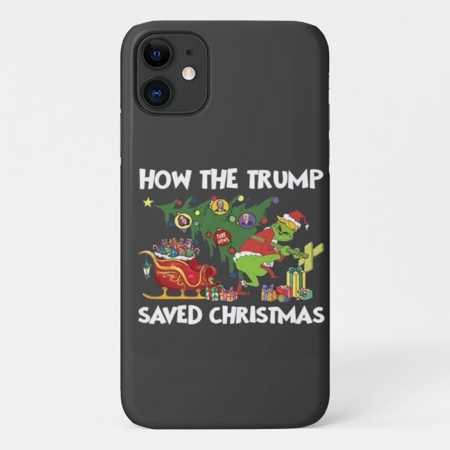 Funda De Case-Mate Para iPhone Cómo salvó Trump a los Navidades (Reverso)