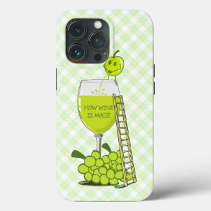 Funda Para iPhone 13 Pro Cómo se hace gracioso el Ilustracion del vino