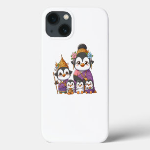 Funda Para iPhone 13 Cómoda cubierta de teléfono familiar en Pingüino T