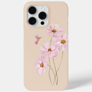 Funda Para iPhone 15 Pro Max Comos rosa y colibrí