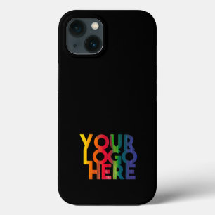 Funda Para iPhone 13 Compañía de logotipos comerciales simples en negro