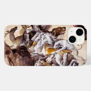 FUNDA PARA iPhone 14 DE Case-Mate COMPOSICIÓN CON ANIMALES, CABALLOS DE LECTURA, DER