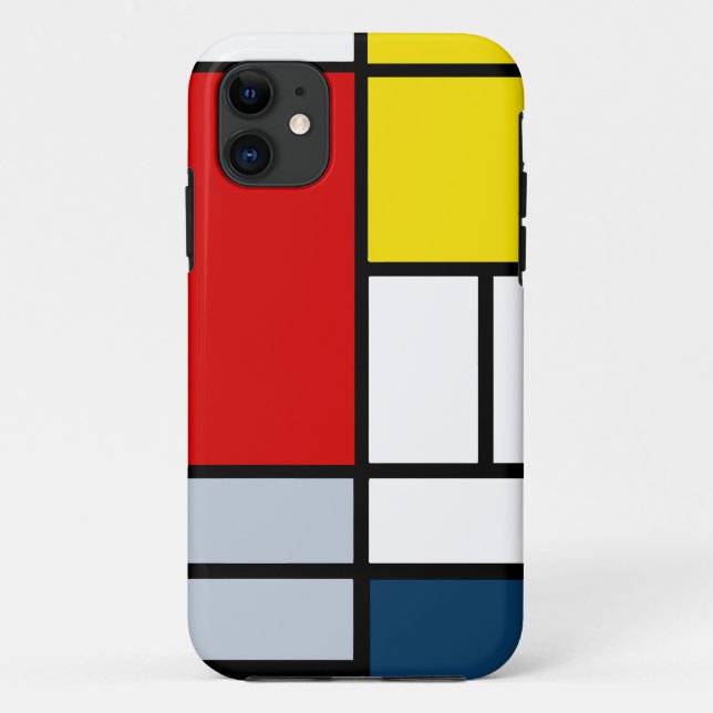 Funda De Case-Mate Para iPhone Composición de Piet Mondrian (Reverso)