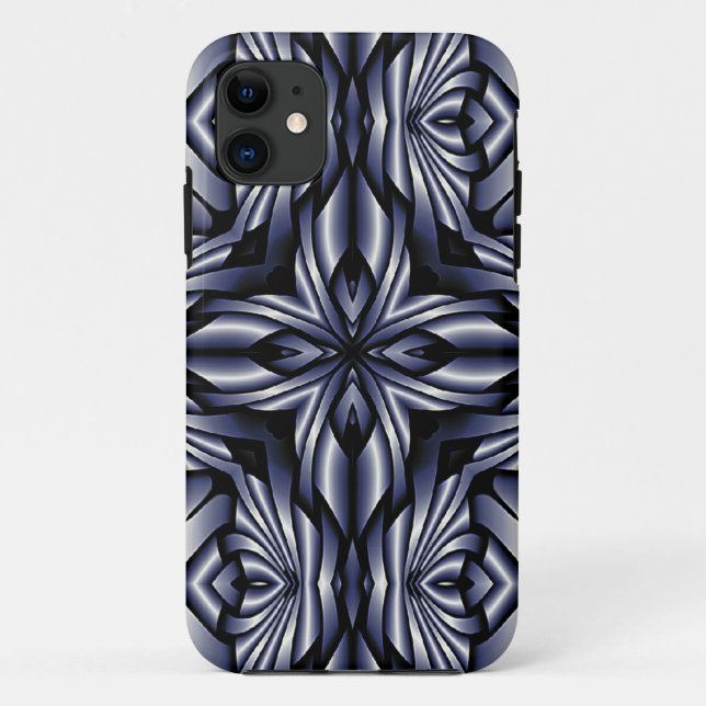 Funda De Case-Mate Para iPhone Composición fractal - metalizado Kaleidoscope (Reverso)