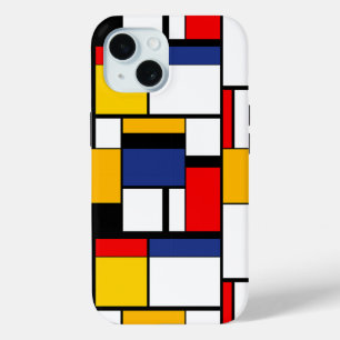 Funda Para iPhone 15 Composición Minimalista geométrica mondrica modern
