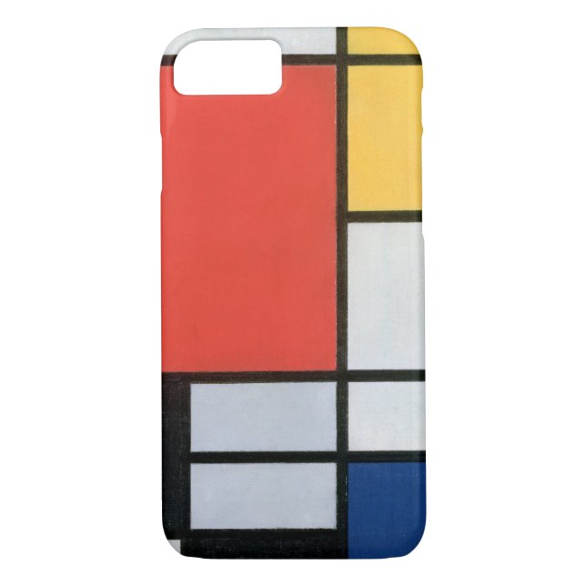 Funda De Case-Mate Para iPhone Composición rojo, amarillo, azul, negro, mondriano (Reverso)
