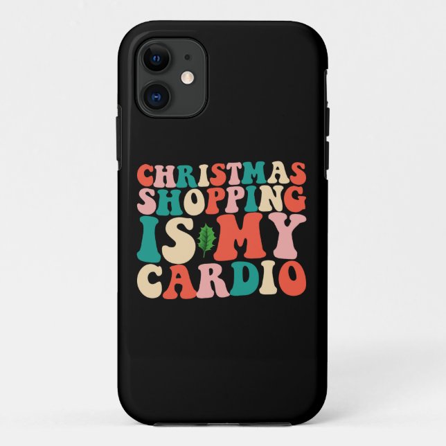 Funda De Case-Mate Para iPhone Comprar navidades es mi feriado cardio (Reverso)