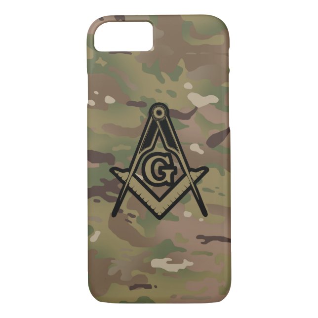 Funda De Case-Mate Para iPhone Comprensión cuadrada militar (Reverso)