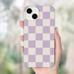 Funda Para iPhone 14 De Case-Mate Comprobación retro de Lilac<br><div class="desc">Estuche de moda para teléfono impreso en tablero de ajedrez boho en colores polvorientos de lavanda violeta y marfil. Utilice las herramientas de diseño para agregar su propio monograma,  nombre u otro texto,  o cambie el color de fondo para crear uno único de los tipos de cobertura del dispositivo.</div>