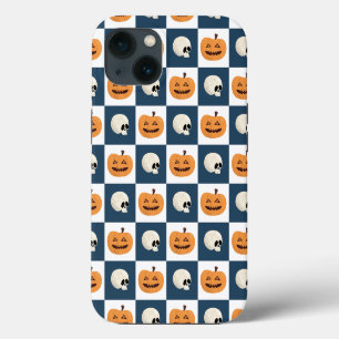 Funda Para iPhone 13 Comprobaciones de calaveras y calabazas