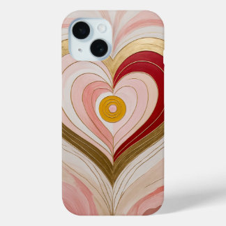 Funda Para iPhone 15 Concentric Heart Blossom