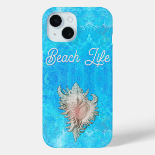 Funda Para iPhone 15 Conch Shell "Beach Life"