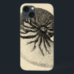 Funda Para iPhone 13 Concha blanca y negra vintada<br><div class="desc">Consiga esta imagen única de concha blanca y negra en su próximo producto. Este increíble fondo sepia con un Conch Blanco y Negro se verá genial en cualquier cosa. Llévate la playa a donde vayas.</div>