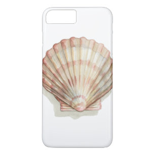 Funda Para iPhone 8 Plus/7 Plus Concha de mar rosa y crema