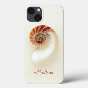 Funda Para iPhone 13 Concha Marina Personalizado Nombre Minimalista Chi