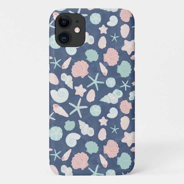 Funda De Case-Mate Para iPhone Conchas Costeras Playa y Diseño Oceánico (Reverso)