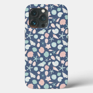 Funda Para iPhone 13 Pro Conchas Costeras Playa y Diseño Oceánico