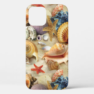Funda Para iPhone 12 Pro conchas marinas en la playa