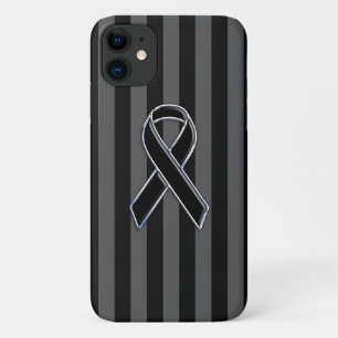 Funda Para iPhone 11 Conciencia de la cinta negra de estilo cromado