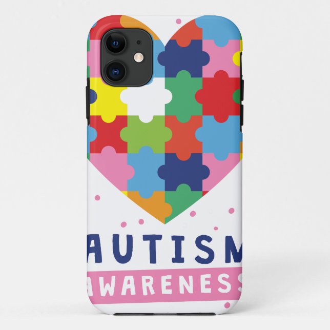 Funda De Case-Mate Para iPhone conciencia del autismo rosa (Reverso)