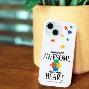 Funda Para iPhone 15 Mini Conciencia sobre el Autismo Alguien Increíble Tien