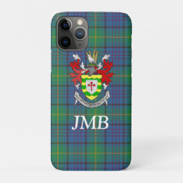 Funda Para iPhone 11 Pro Condado de Irlanda Donegal Tartan Monogram