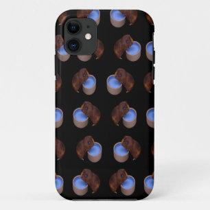 Funda Para iPhone 11 Conejillo de indias bebiendo de pie,