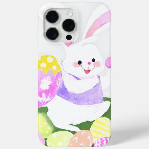 Funda Para iPhone 15 Pro Max conejito con huevos de Pascua