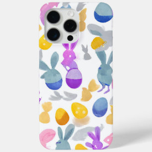 Funda Para iPhone 15 Pro Max conejito con huevos de Pascua