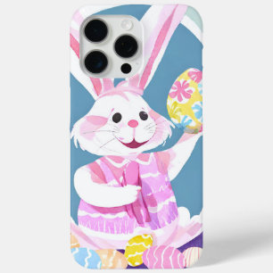 Funda Para iPhone 15 Pro Max conejito con huevos de Pascua