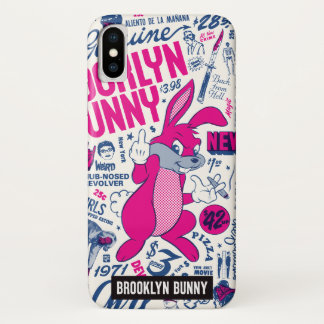 Funda Para iPhone X Conejito de Mugsy por el conejito de Brooklyn