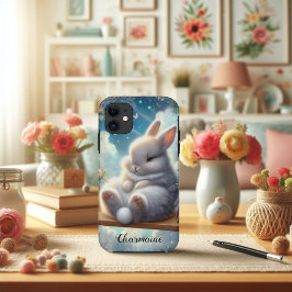 Funda Para iPhone 11 Conejito De Polo Rodioso Con Nubes Purpurinas