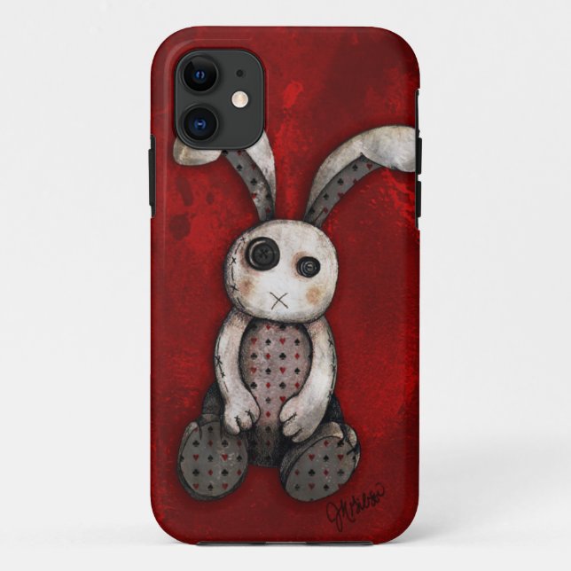 Funda De Case-Mate Para iPhone Conejito del botón (Reverso)