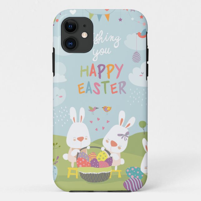 Funda De Case-Mate Para iPhone conejitos de Pascua (Reverso)