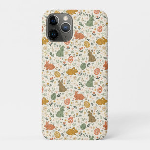 Funda Para iPhone 11 Pro Conejitos lindos dibujados a mano de primavera