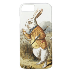 Funda Para iPhone 8/7 Conejo blanco de Alice In Wonderland Vintage Art