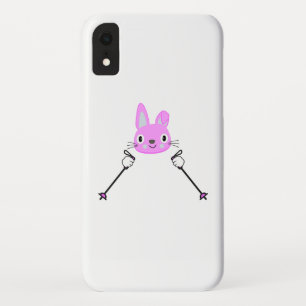 Funda Para iPhone XR Conejo de esquí con bastones