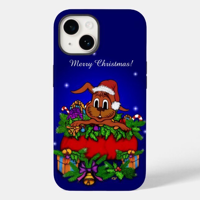 Funda De Case-Mate Para iPhone Conejo de navidades (Reverso )