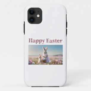 Funda Para iPhone 11 Conejo de Pascua con Huevos de Pascua Feliz Pascua