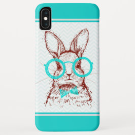 Funda Para iPhone XS Max Conejo de Pascua Turquesa Hipster | Vacaciones