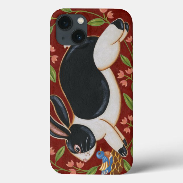 Funda De Case-Mate Para iPhone Conejo folclórico (Reverso)